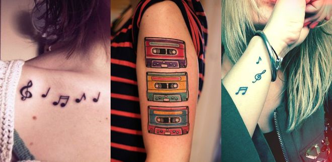 Tatuagens para quem é apaixonada por música