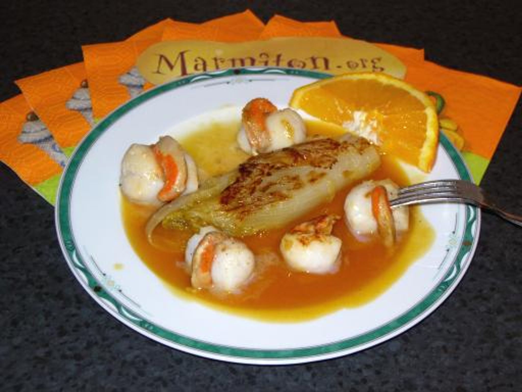 Coquilles Saint Jacques Aux Endives Et L Orange Recette De