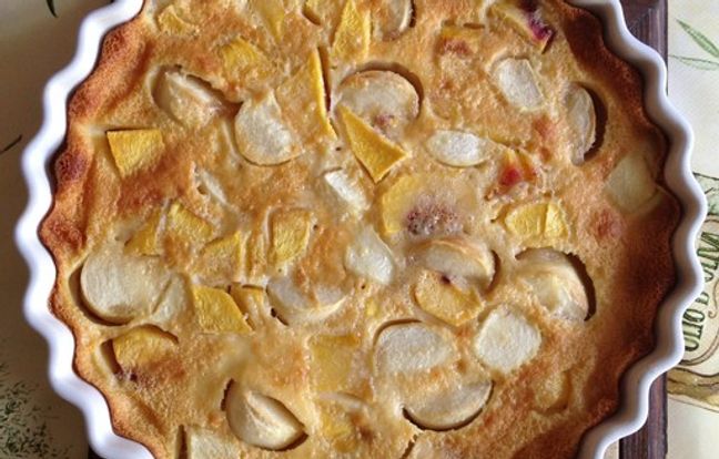 Clafoutis aux pêches Recette de Clafoutis aux pêches Marmiton