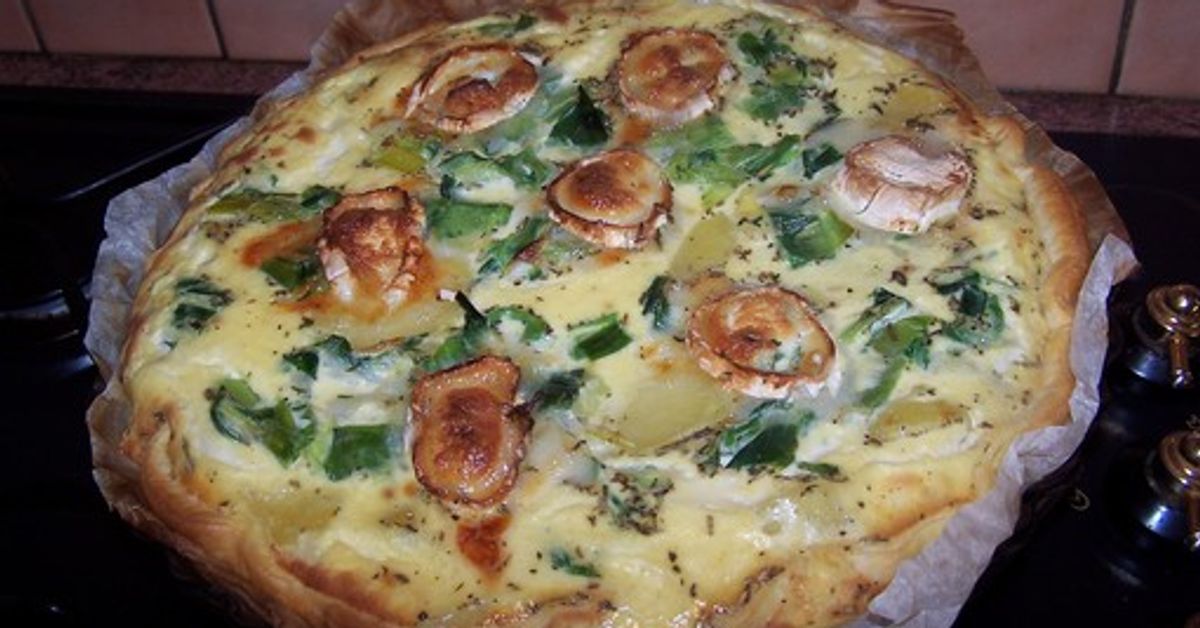 Tarte aux pommes de terre poireaux et chèvre recette de Tarte aux