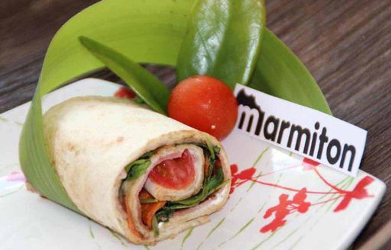 Wrap très frais jambon et chèvre Recette de Wrap très frais jambon