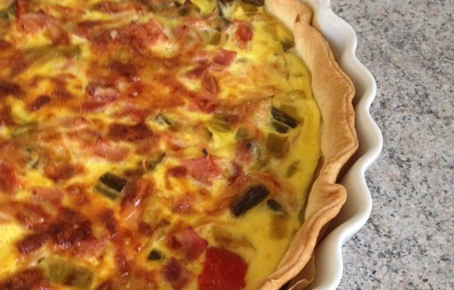 Quiche légère poireaux tomate jambon Recette de Quiche légère