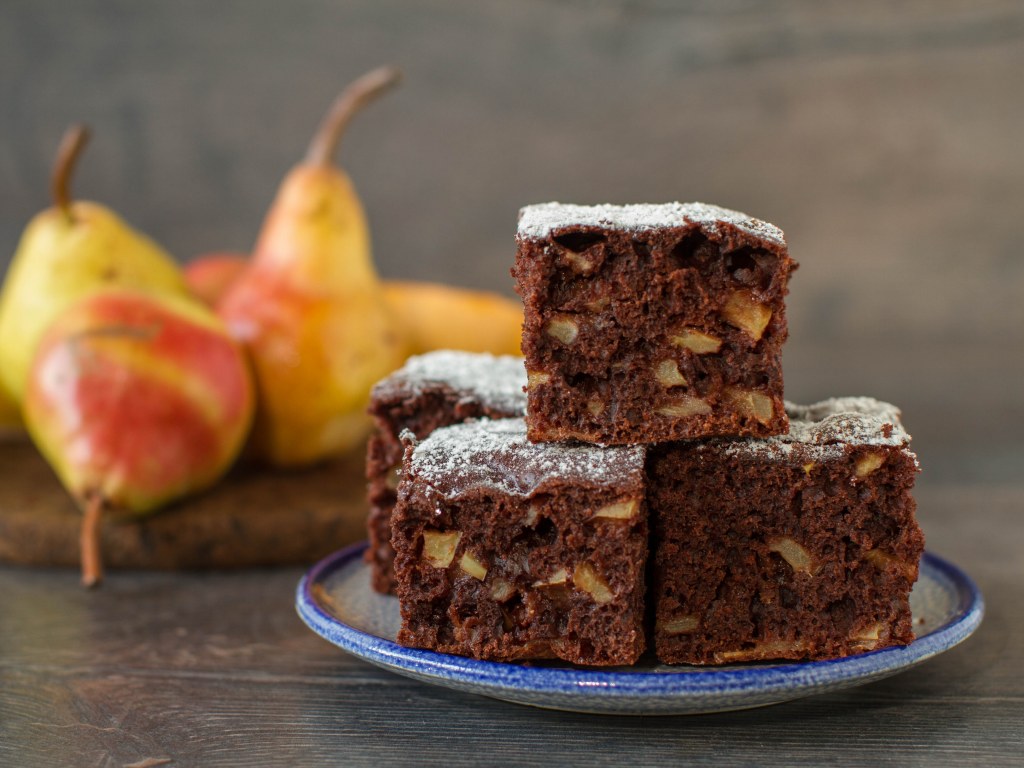 Gâteau chocolaté à la poire et au yaourt Recette de Gâteau chocolaté