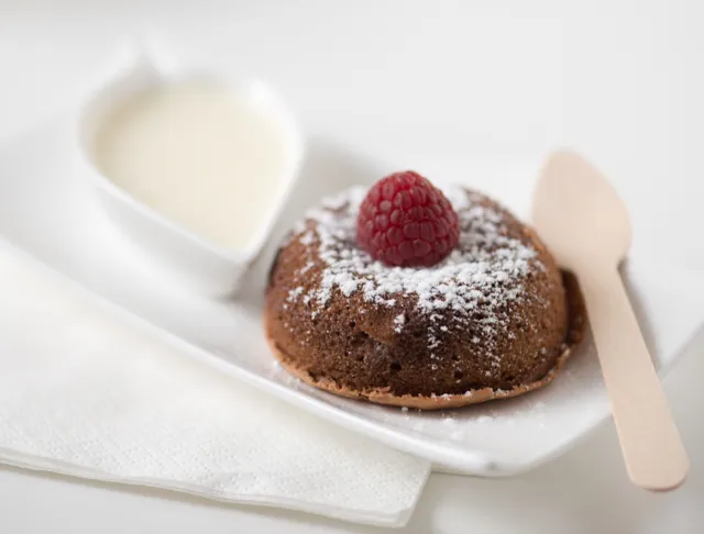 Fondant au chocolat sur lit de crème anglaise recette de Fondant au