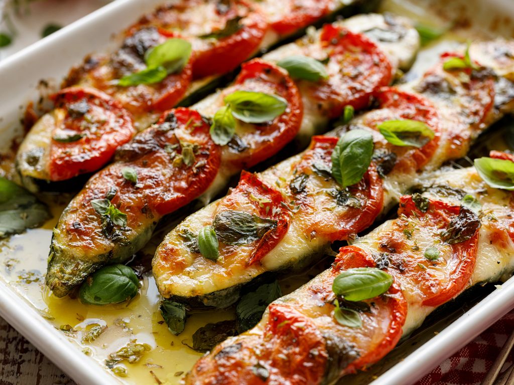 Courgettes Farcies Aux Tomates Et La Mozzarella Recette De