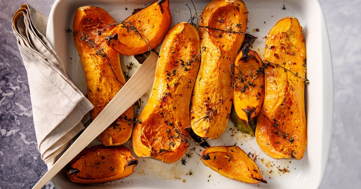 Courge Butternut rôtie au four recette de Courge Butternut rôtie au four