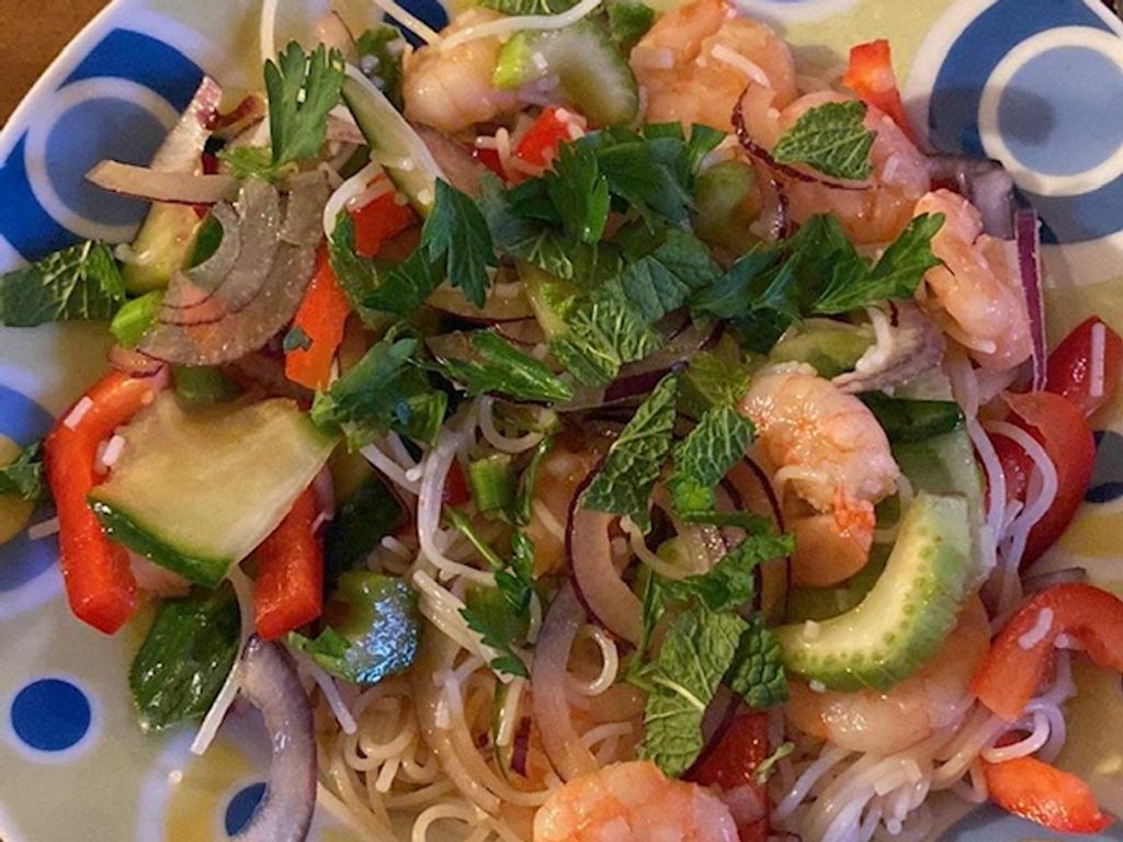 Yum woon sen salade thaïlandaise aux crevettes Recette de Yum woon