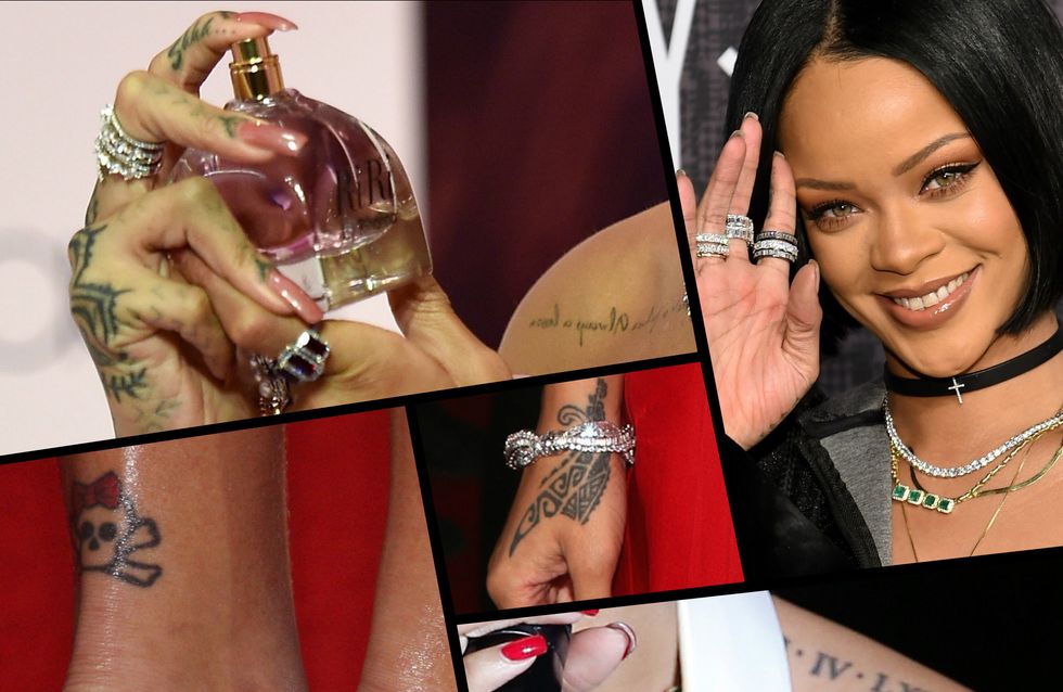 Rihanna Accro Aux Tatouages Photos