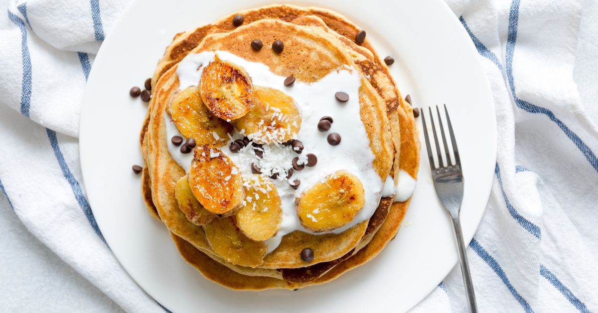 Découvrez la recette des pancakes au chocolat et à la banane de Cyril