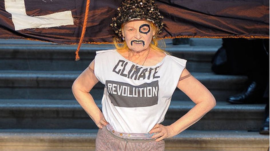 Klimakämpferin mit Schnurr­bart: Vivienne Westwood in London
