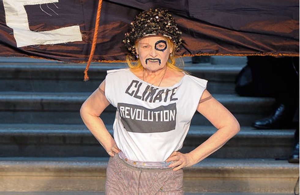 Klimakämpferin mit Schnurrbart: Vivienne Westwood in London