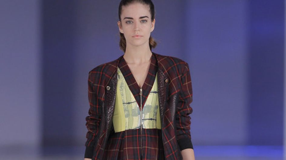 Cuadros y rayas para Selim de Somavilla en el desfile 080 Barcelona Fashion Prim