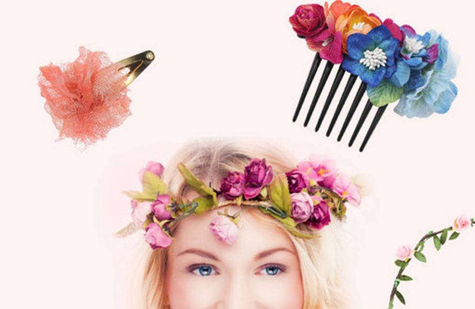 Für Frühlingsfrisuren: Haarschmuck mit Blüten und Blumen