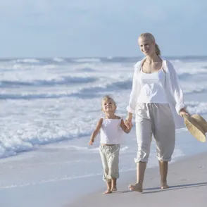 Calorie&euml;n verbranden op het strand