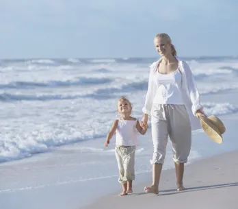 Calorieën verbranden op het strand