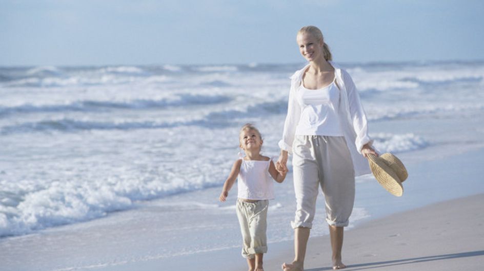 Calorieën verbranden op het strand