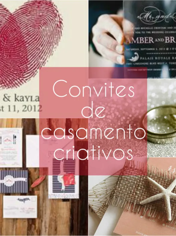 Convites de casamento diferentes