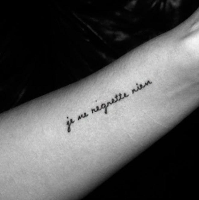 Inspiração, Tatuagens com frases