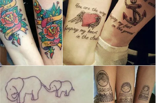 Amor declarado: tatuagens para mães e filhas