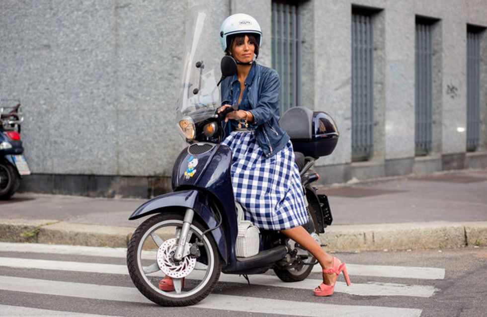 Street Style con falda midi, llévala como prefieras