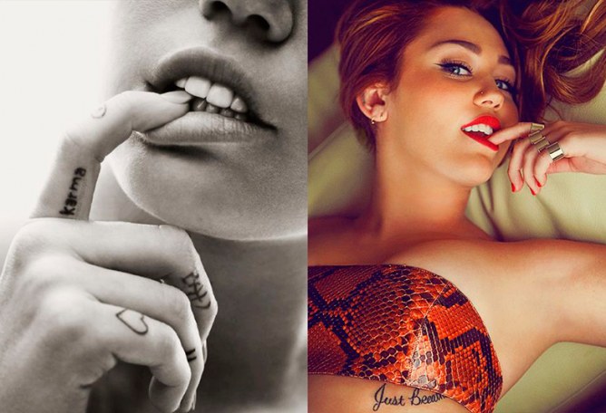 Tatuagens delicadas das famosas