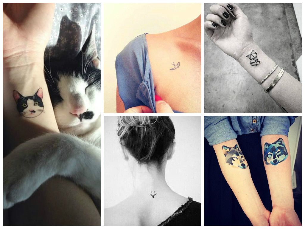 Discret Petit Tatouage Loup Femme Tatouage animal : Modèles de tatouages animaux