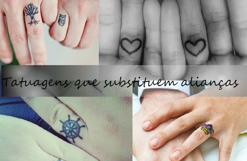 Tendência: noivos trocam alianças tradicionais por... tatuagens!