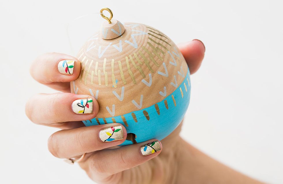Unhas decoradas para as festas de fim de ano