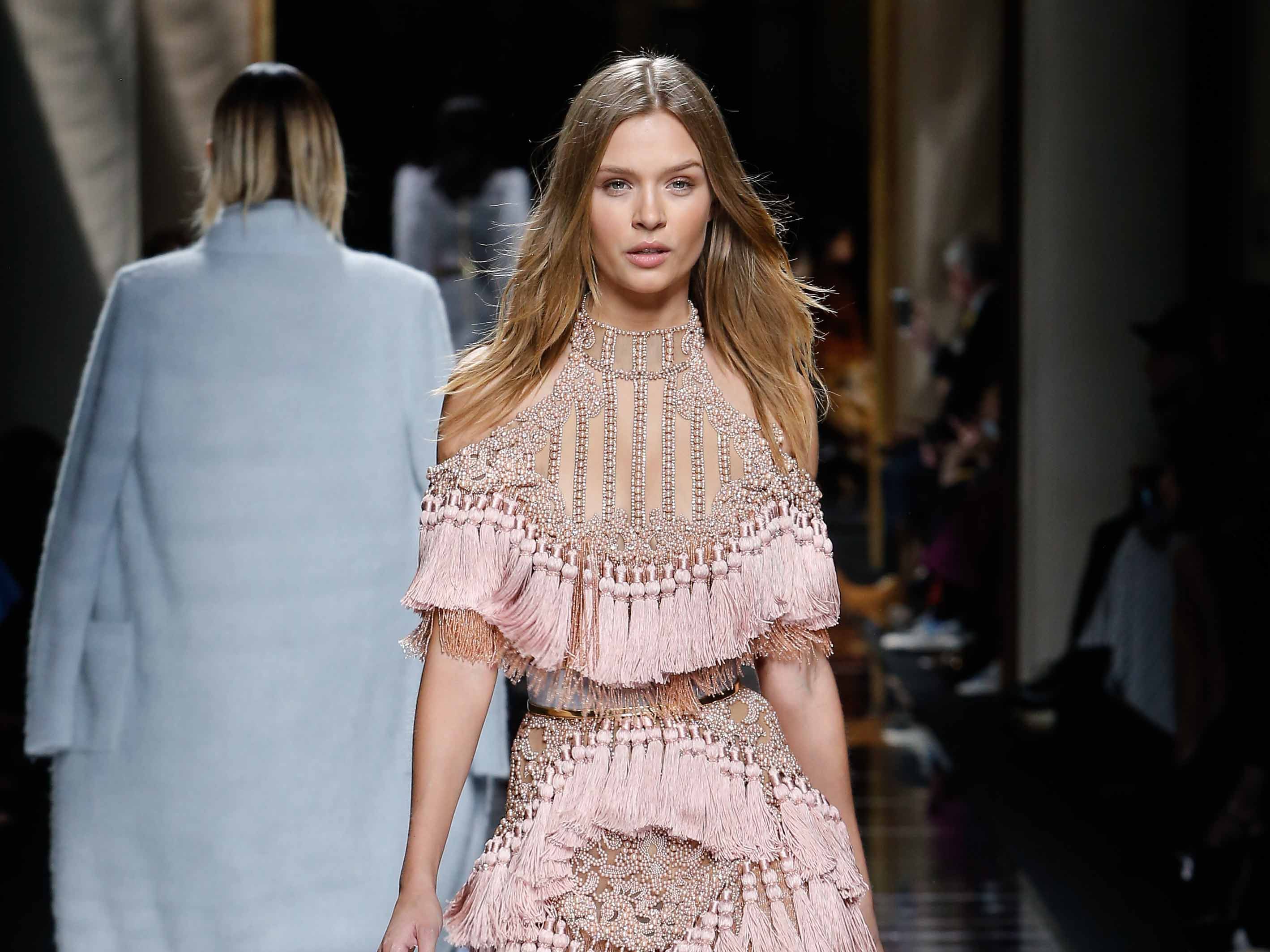 balmain tassel dress
