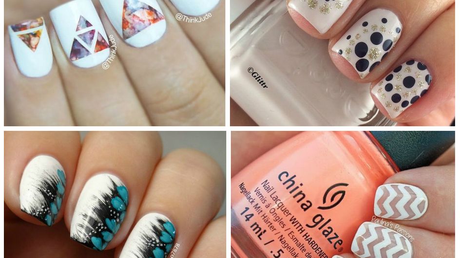 Descole um esmalte branco e tente reproduzir essas nail arts