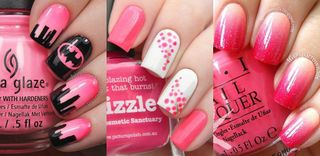 Nail art rosa