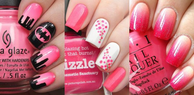 Nail art rosa