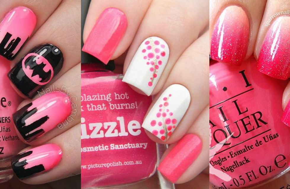Uma nail art rosa para chamar de sua!
