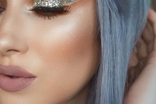 Maquillaje de ojos con purpurina