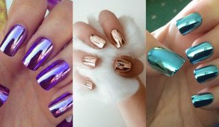Unhas cromadas