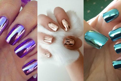 Unhas cromadas