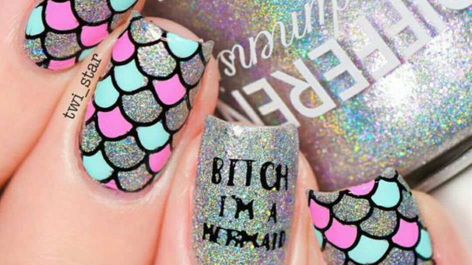Nail arts pra brincar de ser sereia