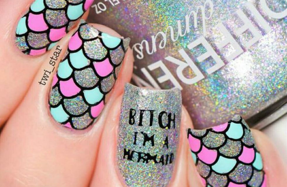 Nail arts pra brincar de ser sereia