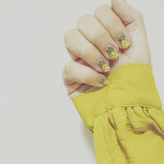 Nail art de abacaxi