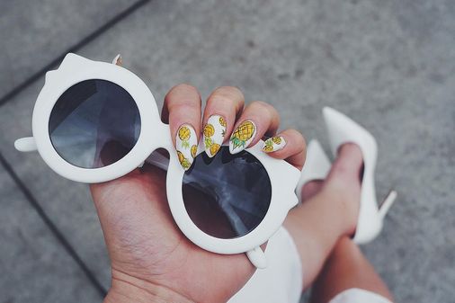 50 nail arts de piñas que no querrás quitarte en todo el verano