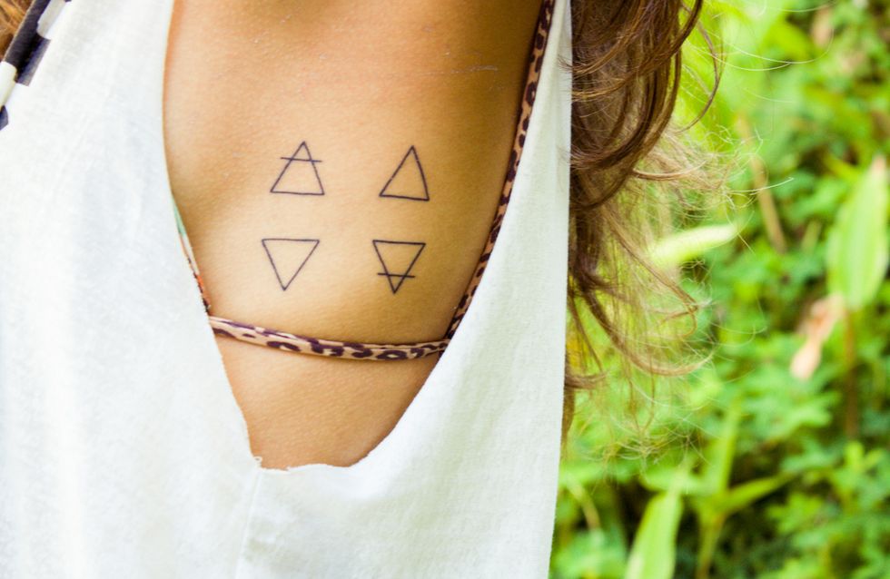 Tattoos que representam os 4 elementos (Fogo, Água, Terra e Ar)