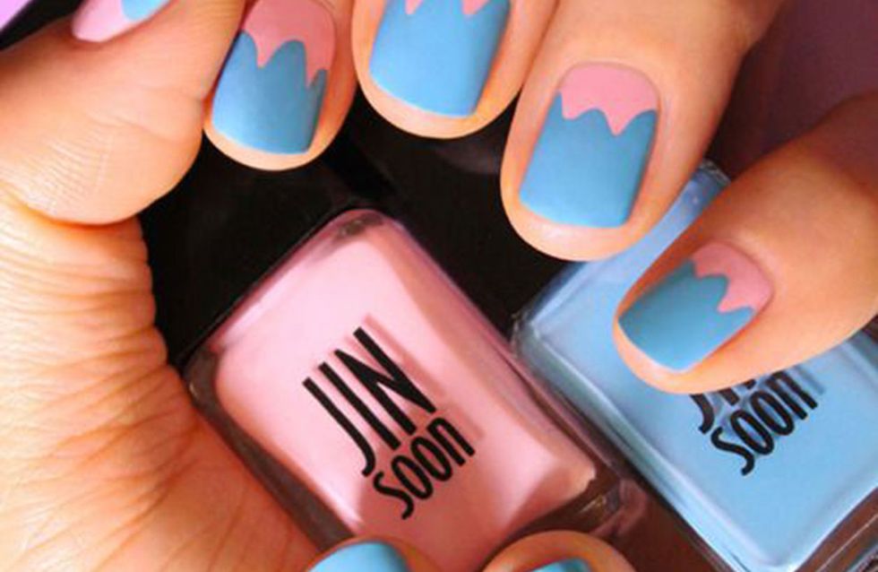 Para lembrar dos dias quentes de verão: nail art de sorvete!