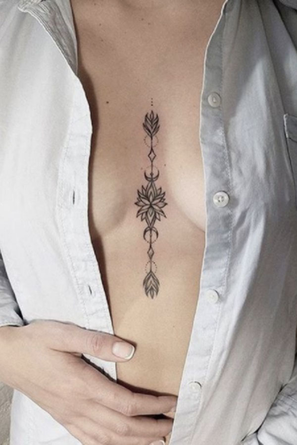 45 of the Best Sternum Tattoos Out There for Women