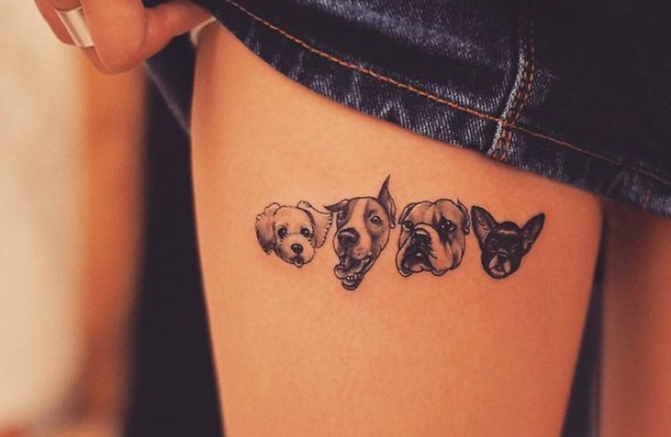 Más de 50 tatuajes geniales para amantes de los perros