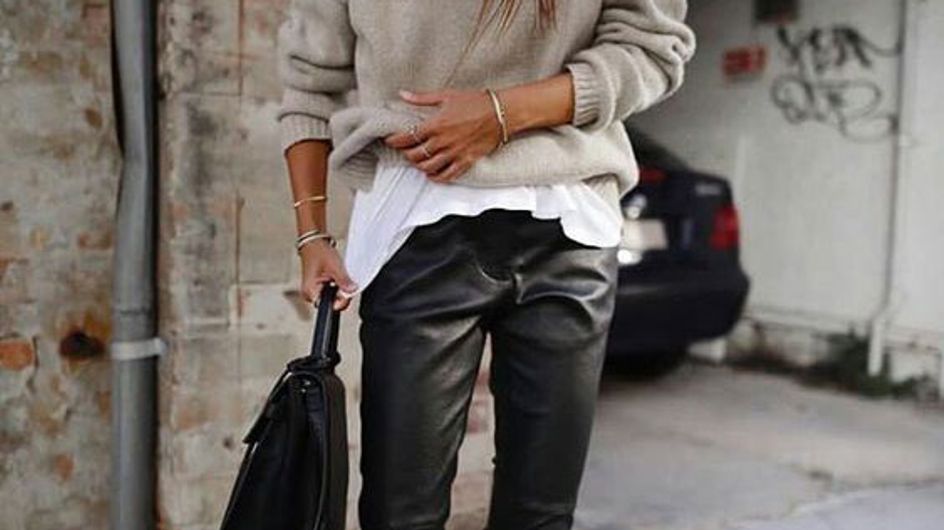 Cómo llevar leggins de cuero: 30 ideas para acertar