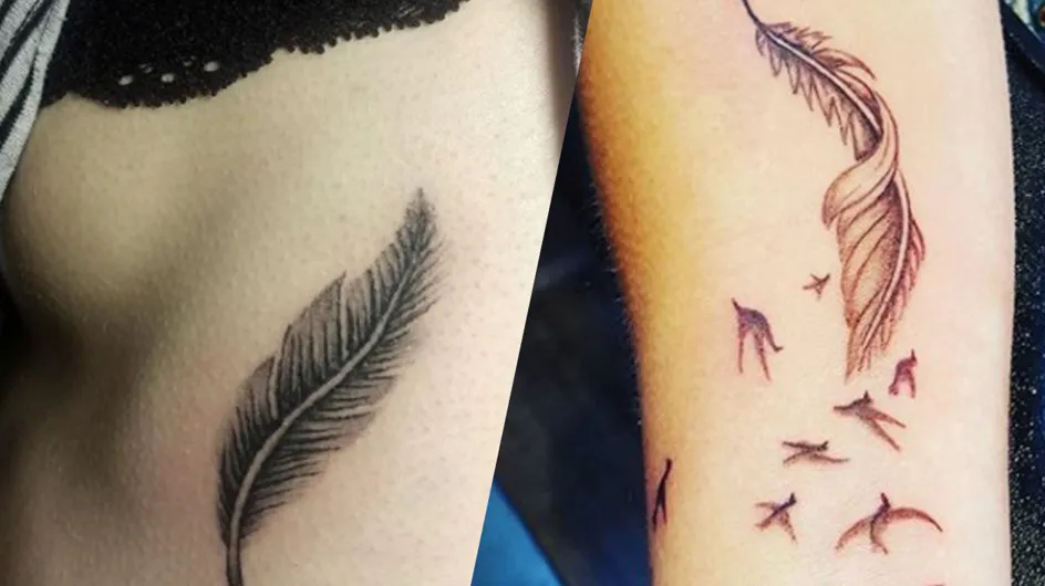 Beautiful feather tattoos