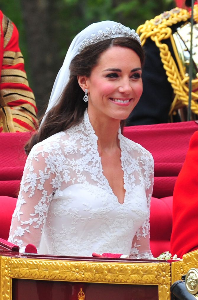 Kate an ihrem Hochzeitstag
