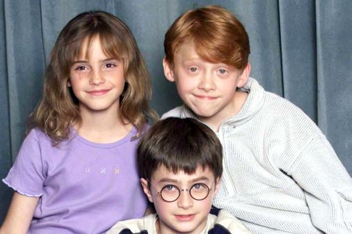 Emma Watson, Rupert Grint und Daniel Radcliffe, 2000