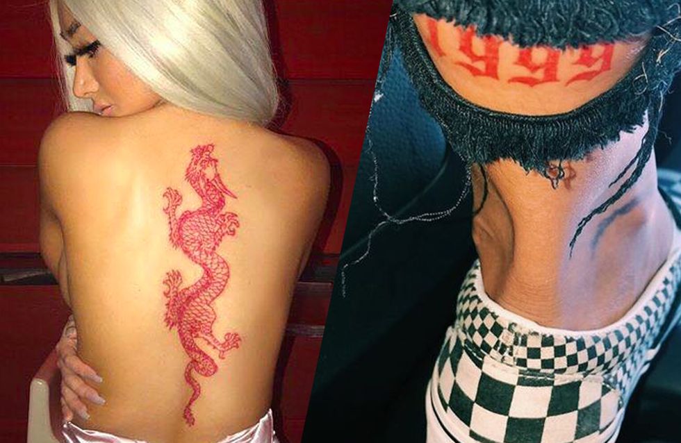 Des Idées De Tatouages Réalisés à Lencre Rouge Album