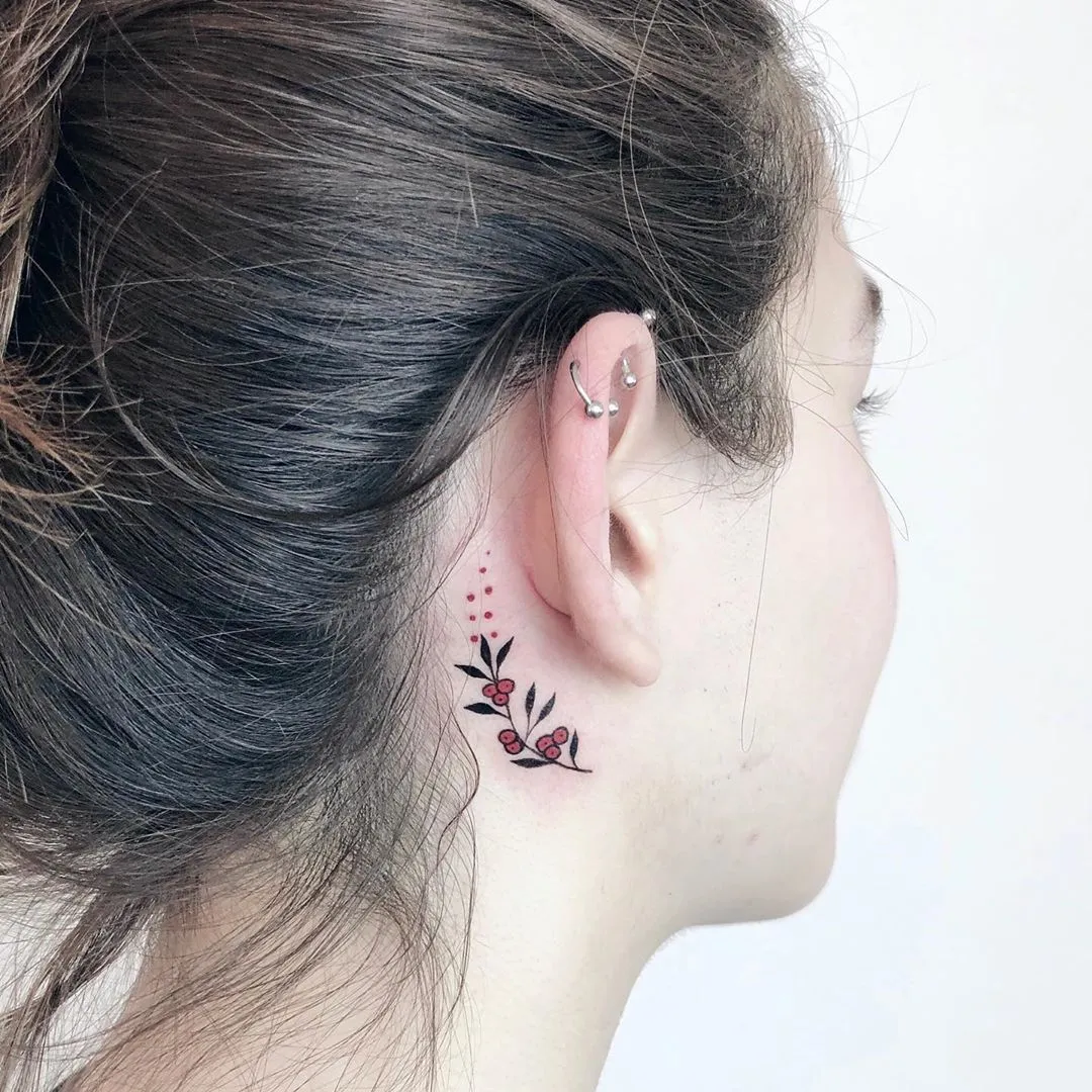 50 Idees De Tatouages Derriere L 039 Oreille